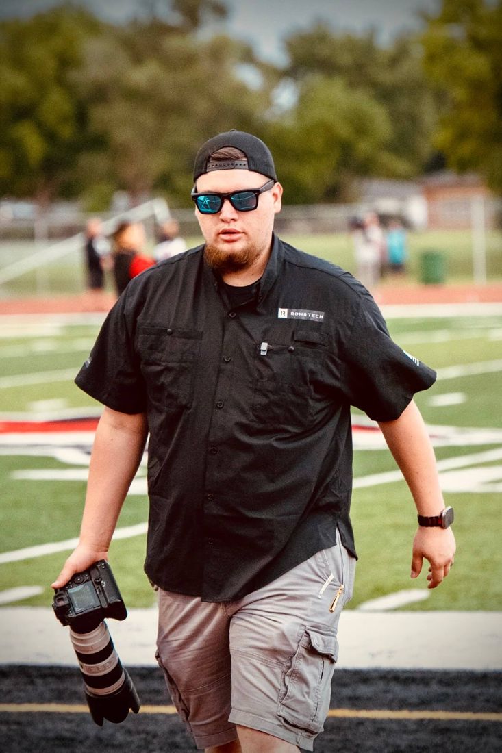 Walking the field, camera in hand
