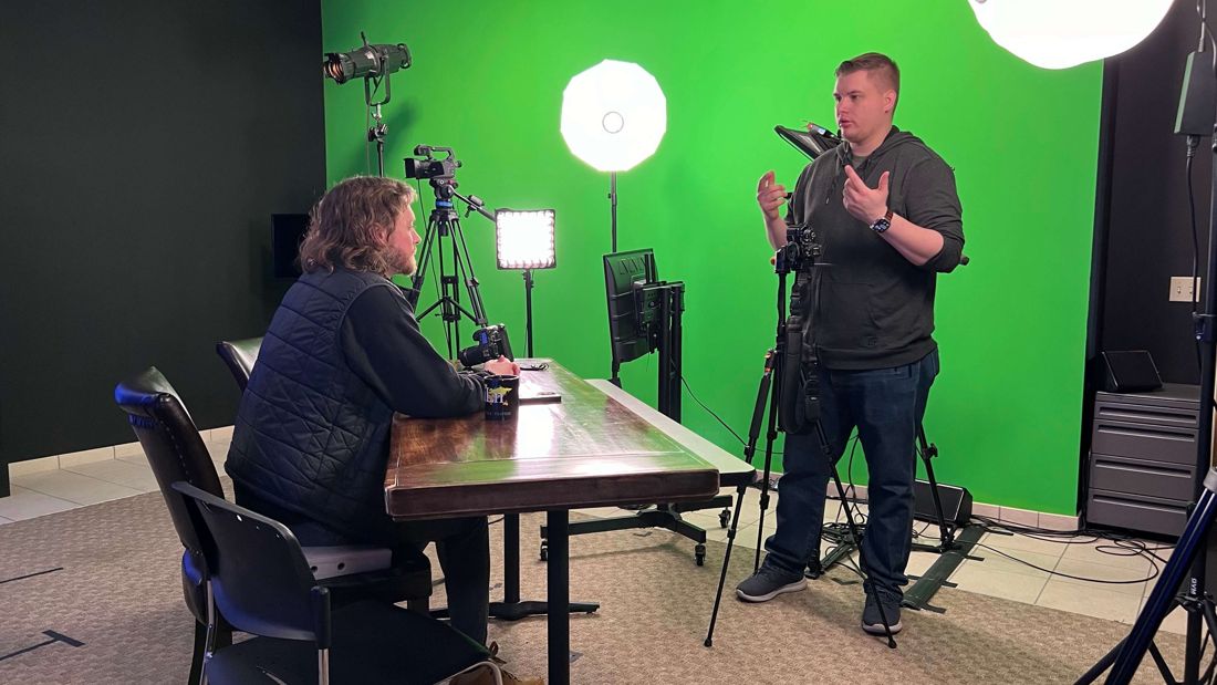 Green-screen studio session